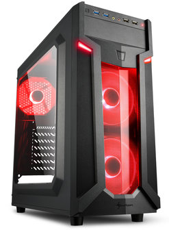 cws gaming pc sharkoon red