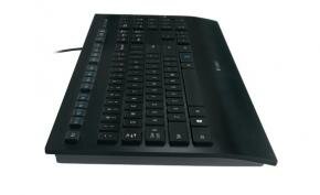 Logitech K280e Keyboard [USB, Full-size, Numpad, Spill-resistant, Palm rest, Black]