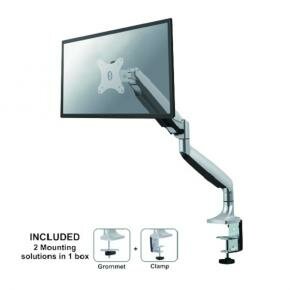 Newstar NM-D750SILVER NeoMounts TV/ Monitor Full Motion Desk Mount [10-32, 9kg, 100x100 mm]"