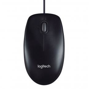 Opruiming Logitech 910-005003 M100 corded mice, Ambidextrous, Optical, USB Type-A, 1000 DPI, Black