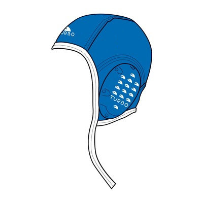 opruiming showmodel Turbo nr. 9 mini/jeugd classic professional waterpolo cap blauw